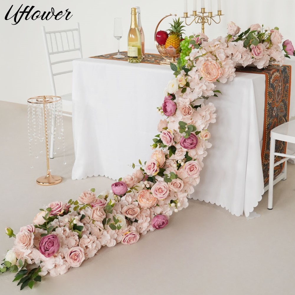 Photography Graduation - Uflower 200cm Pink Rose Hydrangea Artificial