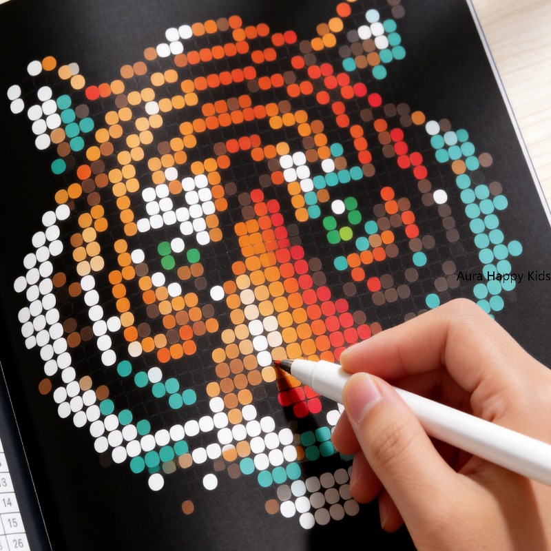 Photography Job - One Pixel Style Digital Coloring Picture