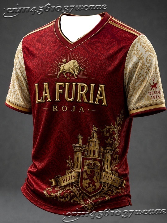 Photography Urban - Unisex Spain Fan Soccer Jersey Bull