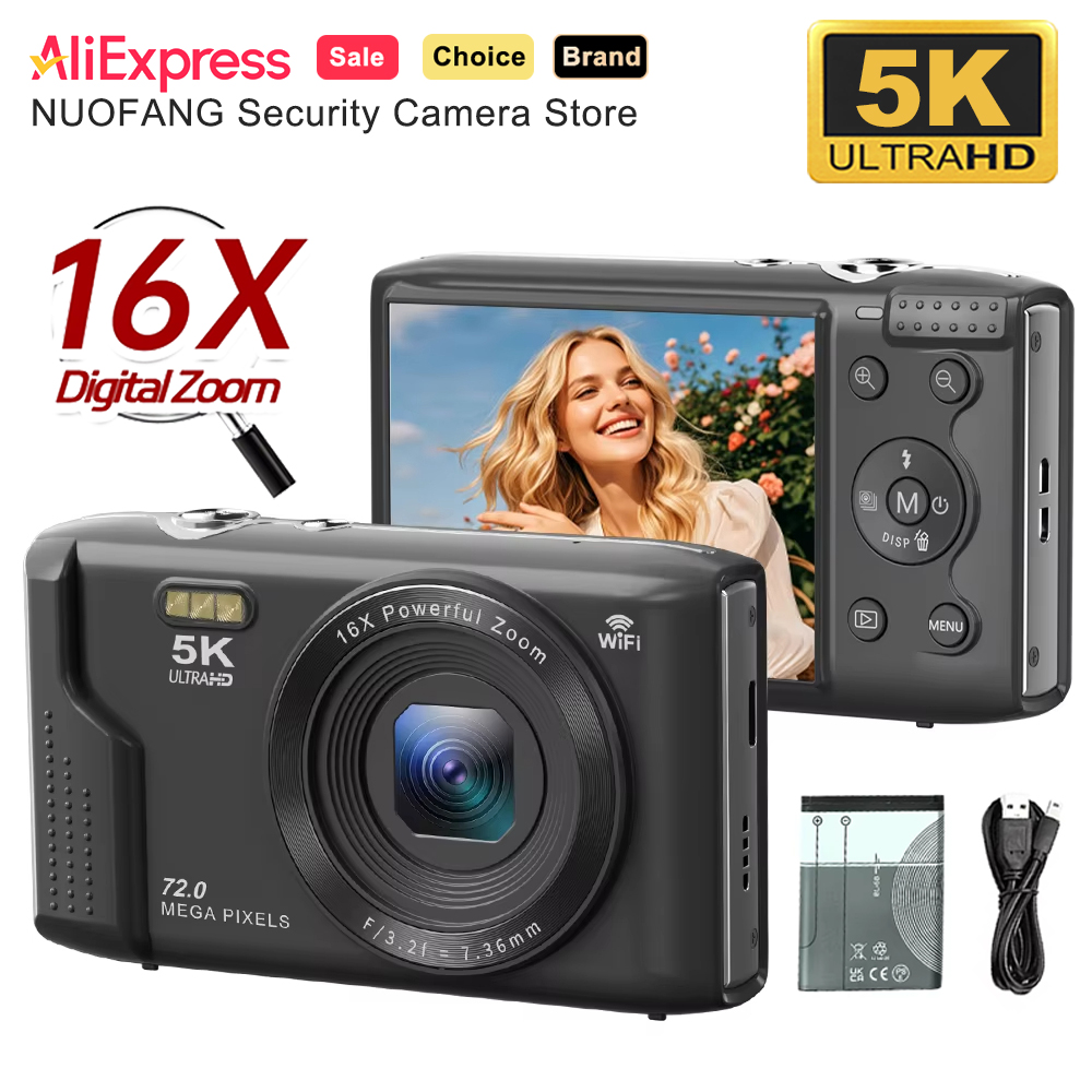 Photography Nature Images - 72MP 5K Vintage Style Digital Camera