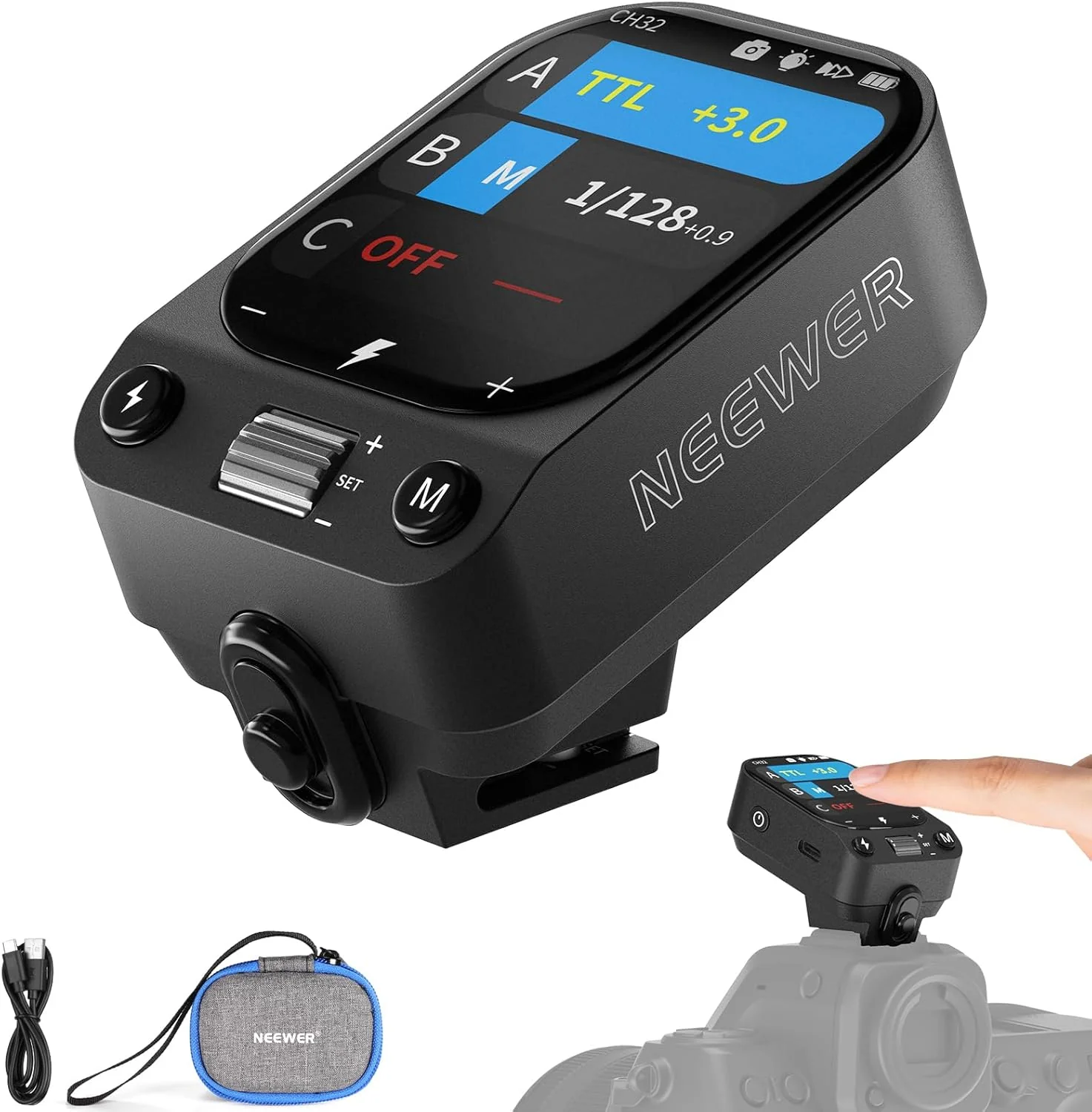 Speedlite Flash External - NEEWER QZ TTL Wireless Flash Trigger