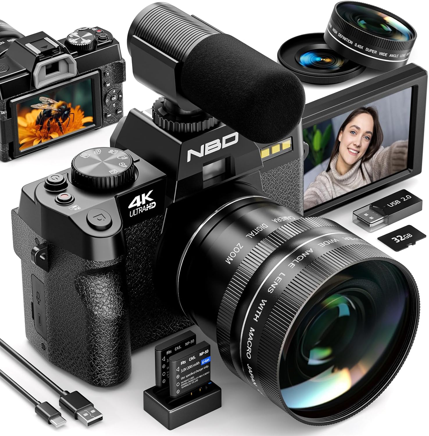 Photography Nature Images - NBD 4K Digital Cameras for Photography,48MP