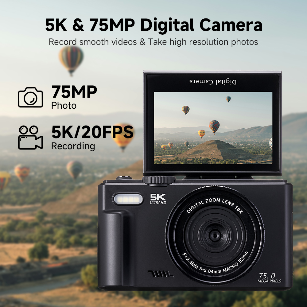 75MP Digital Camera 180° Flip  - огляд і ціна Photography Nature Images