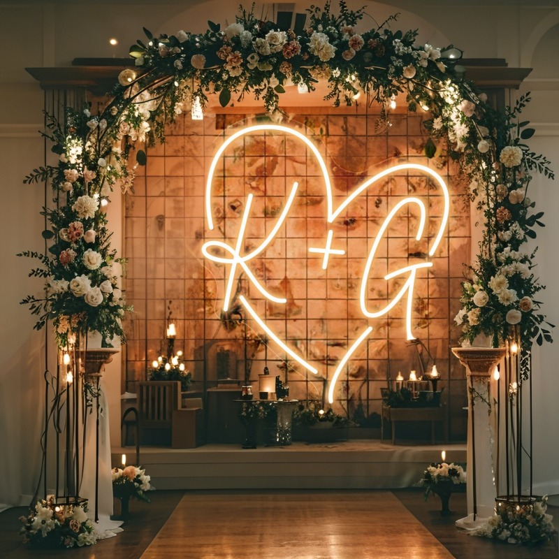 Custom Initials Heart LED Neon - огляд і ціна Photography Graduation