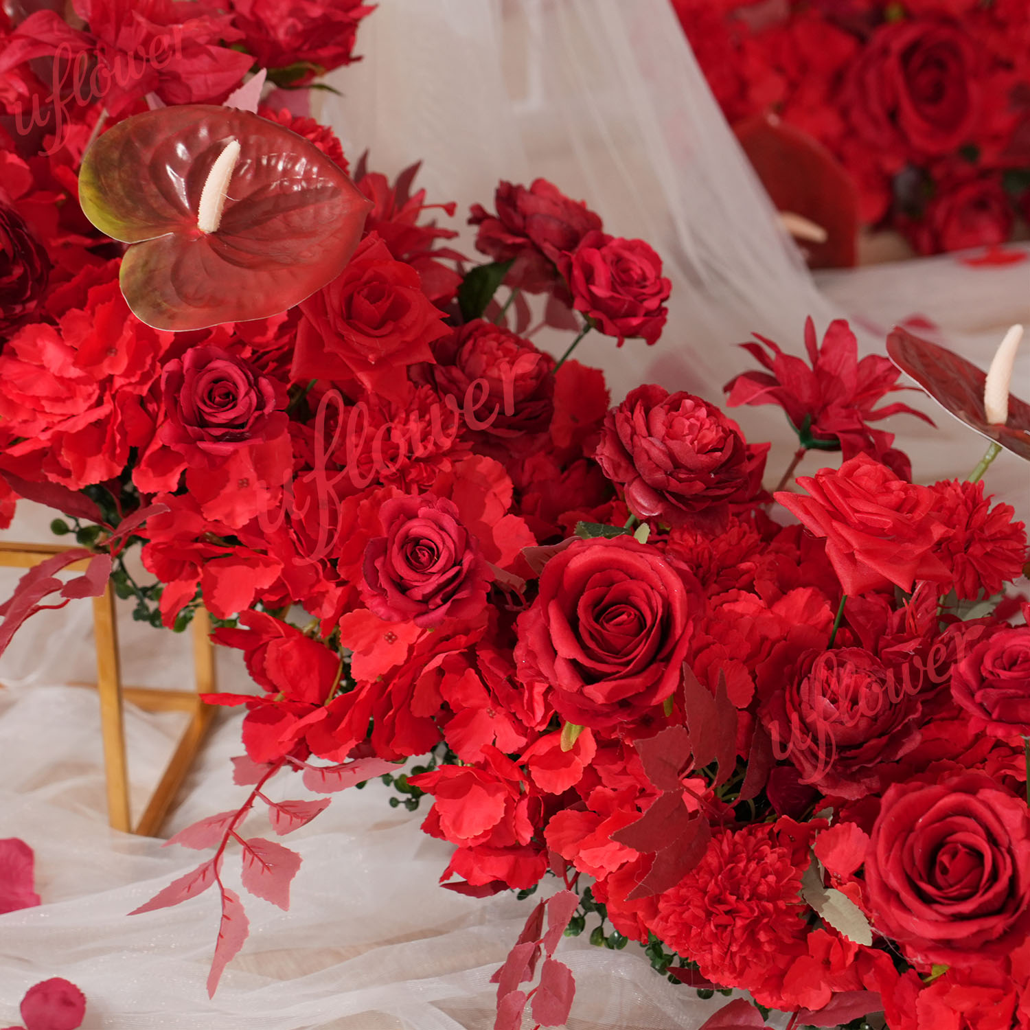 Uflower Red Flower Row Wedding - огляд і ціна Photography Graduation